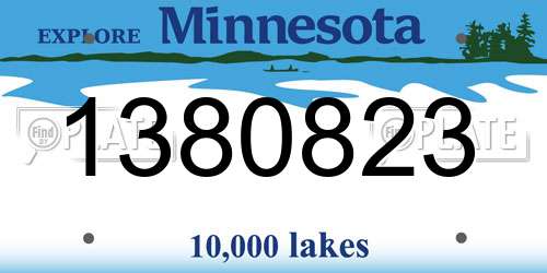 1380823 Minnesota License Plate