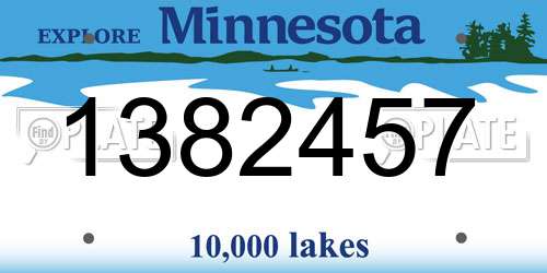 1382457 Minnesota License Plate