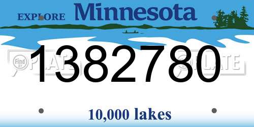 1382780 Minnesota License Plate