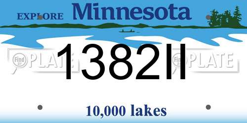 1382II Minnesota License Plate