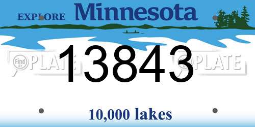 13843 Minnesota License Plate