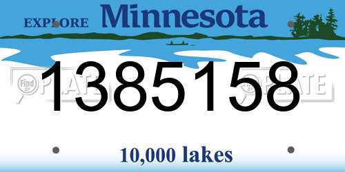 1385158 Minnesota License Plate