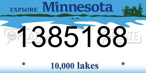 1385188 Minnesota License Plate