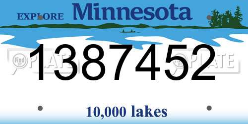 1387452 Minnesota License Plate