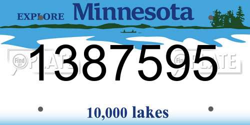1387595 Minnesota License Plate