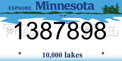 1387898 Minnesota License Plate