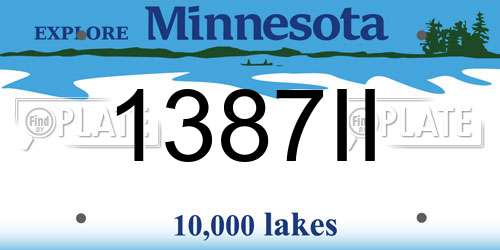 1387II Minnesota License Plate