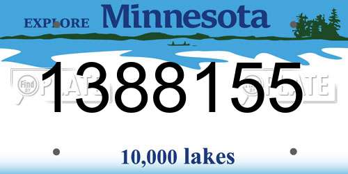 1388155 Minnesota License Plate