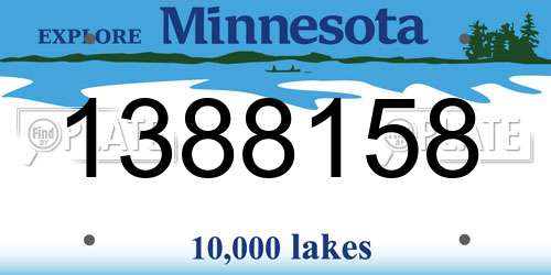 1388158 Minnesota License Plate