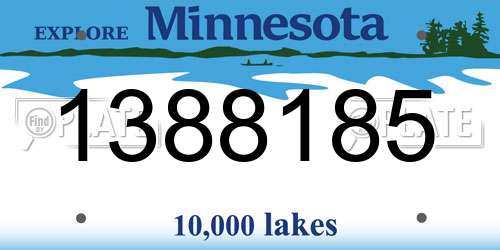 1388185 Minnesota License Plate