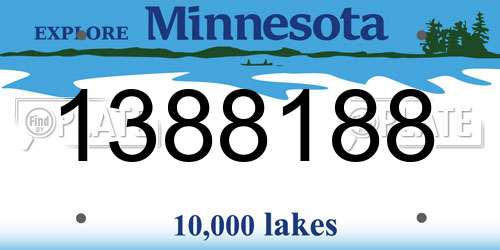 1388188 Minnesota License Plate