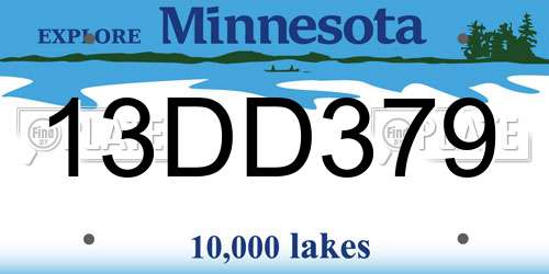 13DD379 Minnesota License Plate