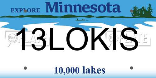 13LOKIS Minnesota License Plate