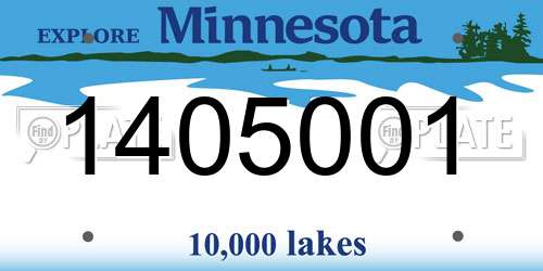 1405001 Minnesota License Plate