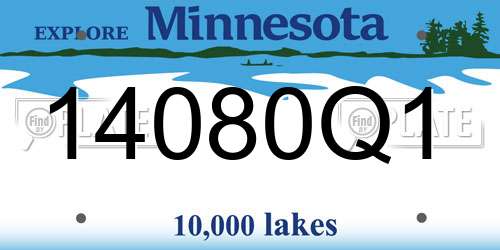 14080Q1 Minnesota License Plate
