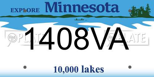 1408VA Minnesota License Plate