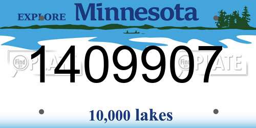 1409907 Minnesota License Plate