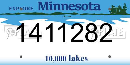 1411282 Minnesota License Plate