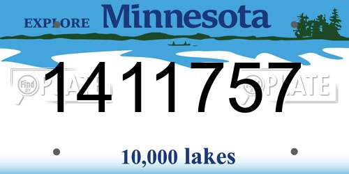1411757 Minnesota License Plate