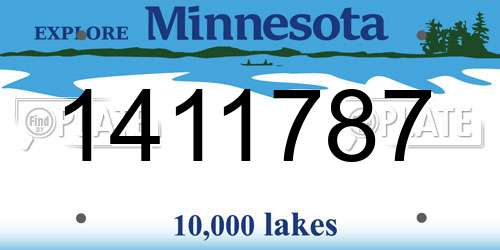 1411787 Minnesota License Plate