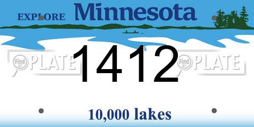 1412 Minnesota License Plate