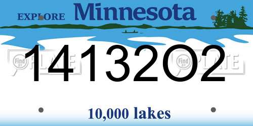 14132O2 Minnesota License Plate