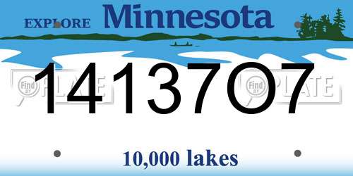 14137O7 Minnesota License Plate