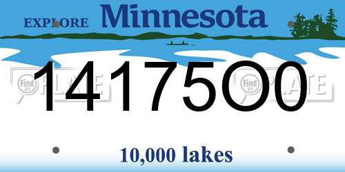 14175O0 Minnesota License Plate