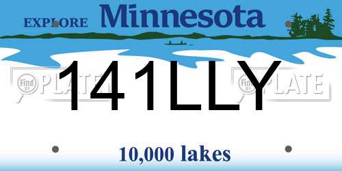 141LLY Minnesota License Plate