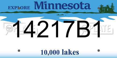 14217B1 Minnesota License Plate
