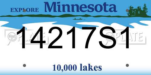 14217S1 Minnesota License Plate