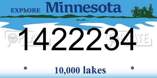 1422234 Minnesota License Plate