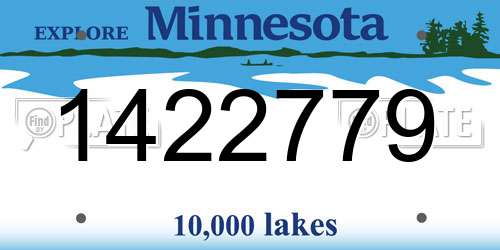 1422779 Minnesota License Plate