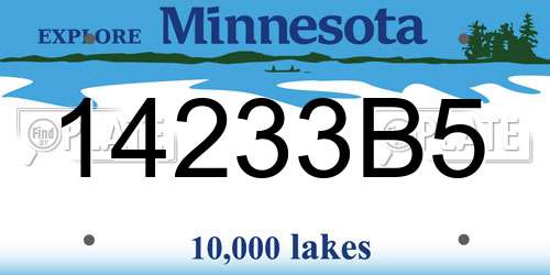 14233B5 Minnesota License Plate