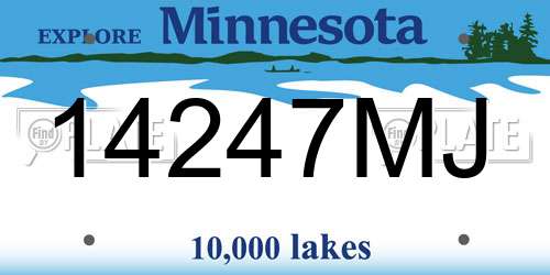 14247MJ Minnesota License Plate