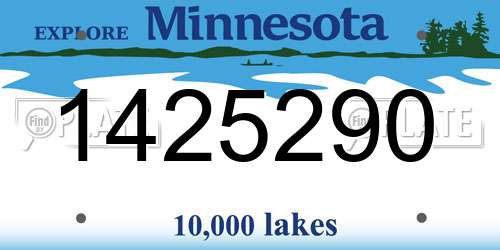 1425290 Minnesota License Plate