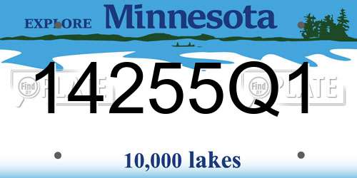 14255Q1 Minnesota License Plate