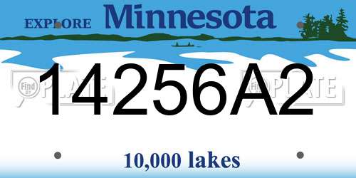 14256A2 Minnesota License Plate