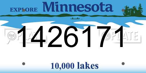 1426171 Minnesota License Plate
