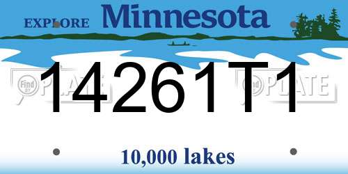 14261T1 Minnesota License Plate
