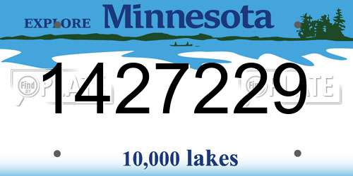1427229 Minnesota License Plate