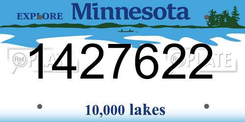 1427622 Minnesota License Plate