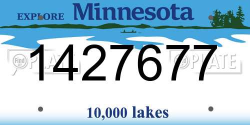 1427677 Minnesota License Plate