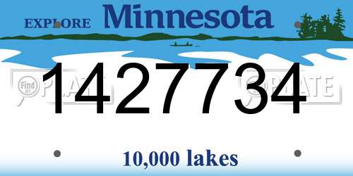 1427734 Minnesota License Plate