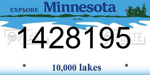 1428195 Minnesota License Plate