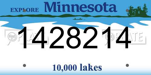 1428214 Minnesota License Plate