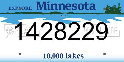 1428229 Minnesota License Plate
