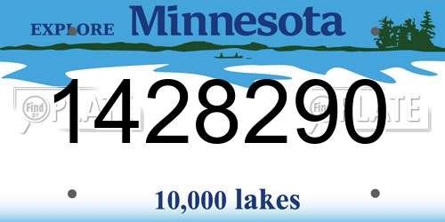1428290 Minnesota License Plate