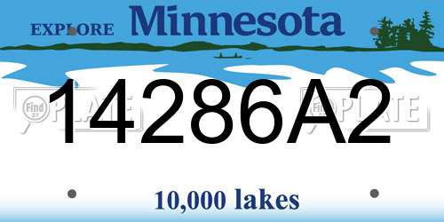 14286A2 Minnesota License Plate