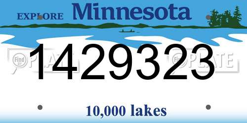 1429323 Minnesota License Plate